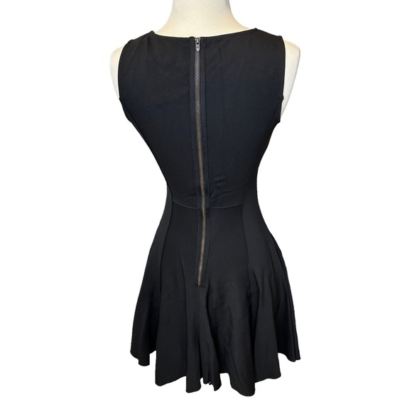 Halston Heritage Dress Womens Sleeveless Stretch A Line Zip Up Black 0 NWT - Picture 7 of 14